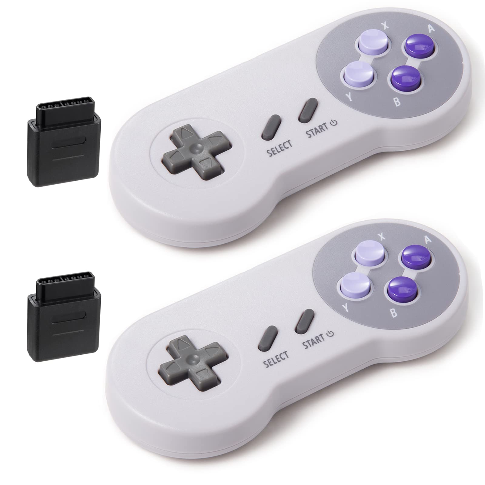 2 Pack 2.4GHz Wireless Controller for Original SNES