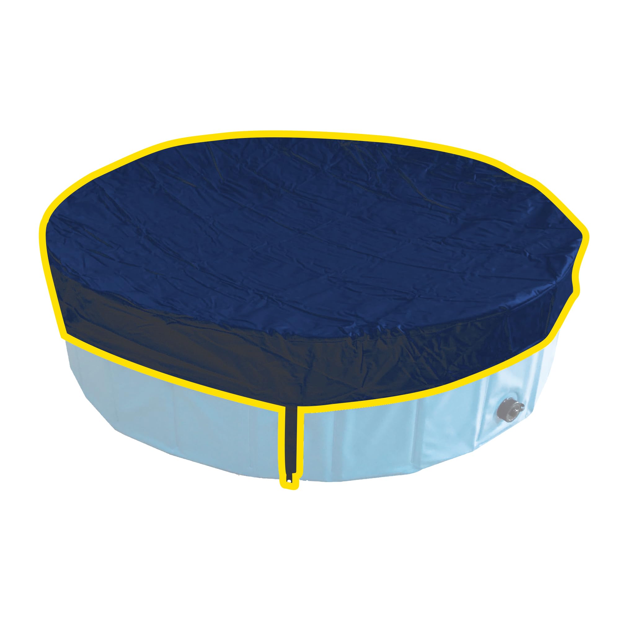 Croci - Pool Cover for Dogs, Waterproof and Resistant PVC, Circular Shape, dark blue, 120 x 30 cm