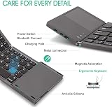 Zedo Foldable Bluetooth Keyboard Pocket Size Mini with Touchpad for Android view 3