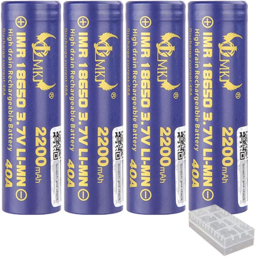 Rechargeable Li-ion Battery 3.7V 2200mAh Lithium Battery (4pc Flat top)
