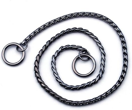 black dog chain collar