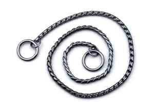 (X-Large 24" 5mm) - SGODA Black Dog Chain Collar Choke Pet Training Snake Collar with Heavy Links