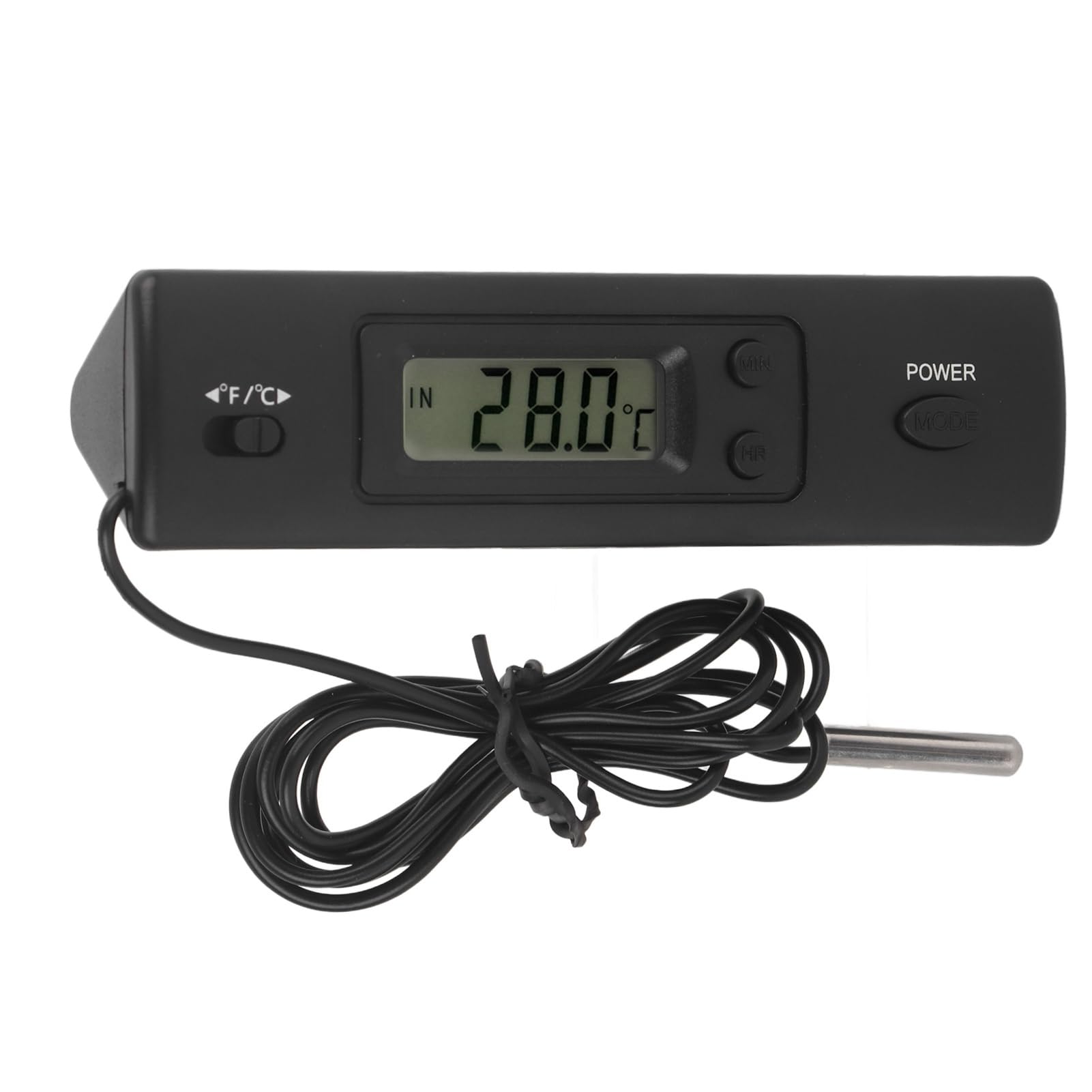 Digital LCD Thermometer with External Probe, Refrigerator Freezer Temperature Monitor, Indoor Outdoor Electronic Thermometer Gauge