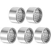 uxcell SCE108 Needle Roller Bearings, Drawn Cup Open End, 5/8-inch Bore 13/16-inch OD 1/2-inch Width 12000N Static Load 8100N Dynamic Load 5pcs