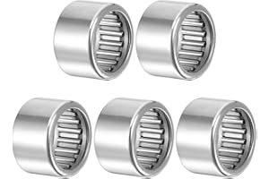 uxcell SCE108 Needle Roller Bearings, Drawn Cup Open End, 5/8-inch Bore 13/16-inch OD 1/2-inch Width 12000N Static Load 8100N Dynamic Load 5pcs