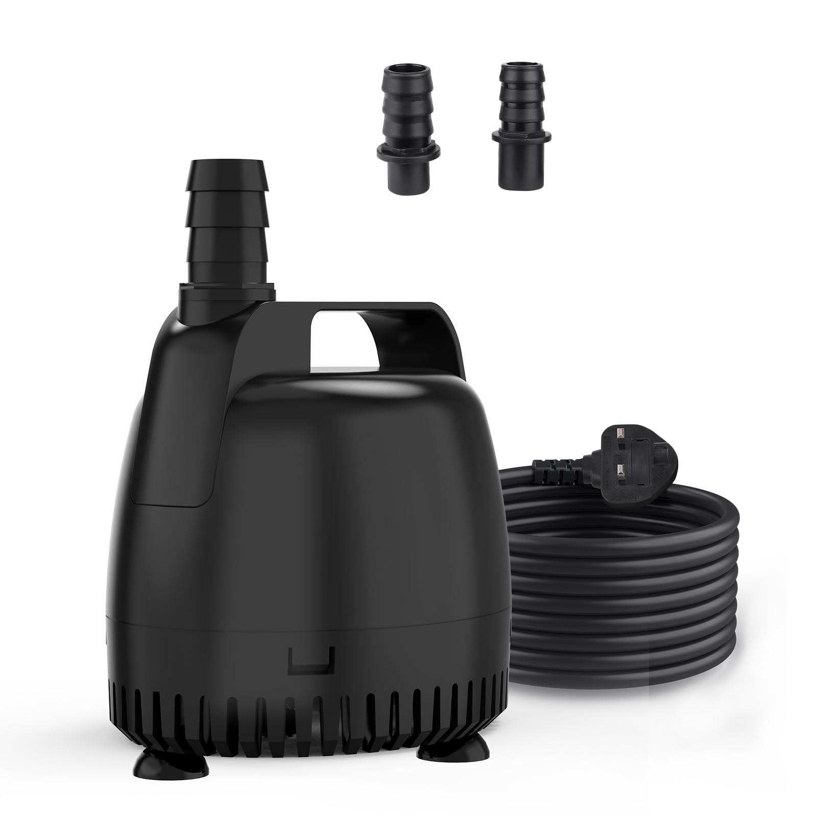hygger Water Pump for Water Feature,3500L/H Submersible Water Pump for Fountain Pond Hydroponic Statuary Waterfall,70W Aquarium Water Change Pump with 2 Nozzles