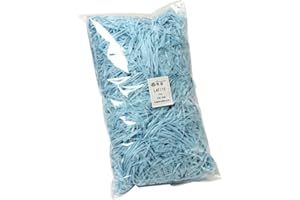 NC Basket Grass,Crinkle Cut Tissue Paper,Recyclable Craft Shred Confetti Raffia Paper Filler,For Easter Gift Box Wrapping Packing Filling,100g 3.53oz Party Decoration (sky blue)
