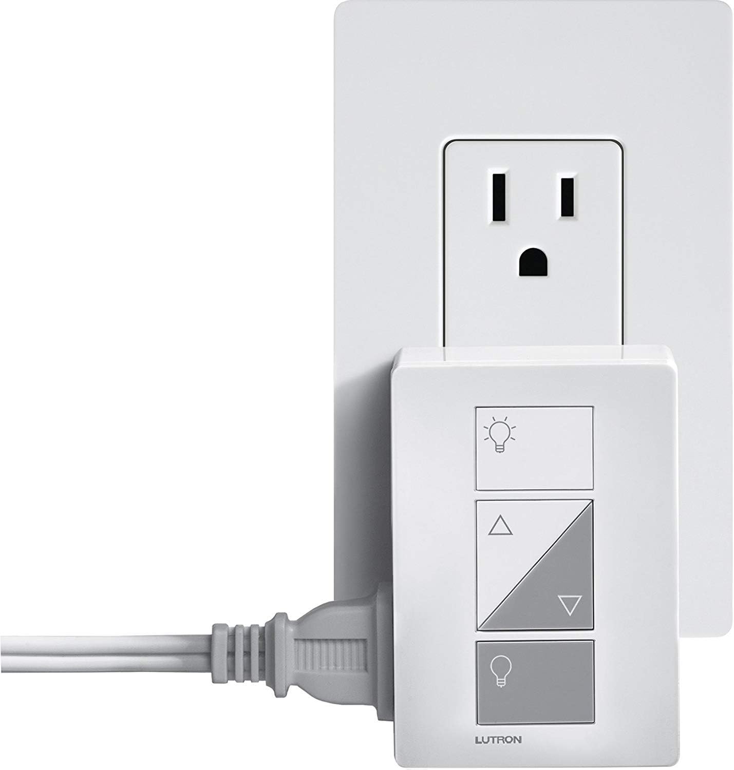 Lutron Caseta Smart Home Plug-in Lamp Dimmer Switch, Works with Alexa, Apple HomeKit, and The Google Assistant | PD-3PCL-WH | White - - 