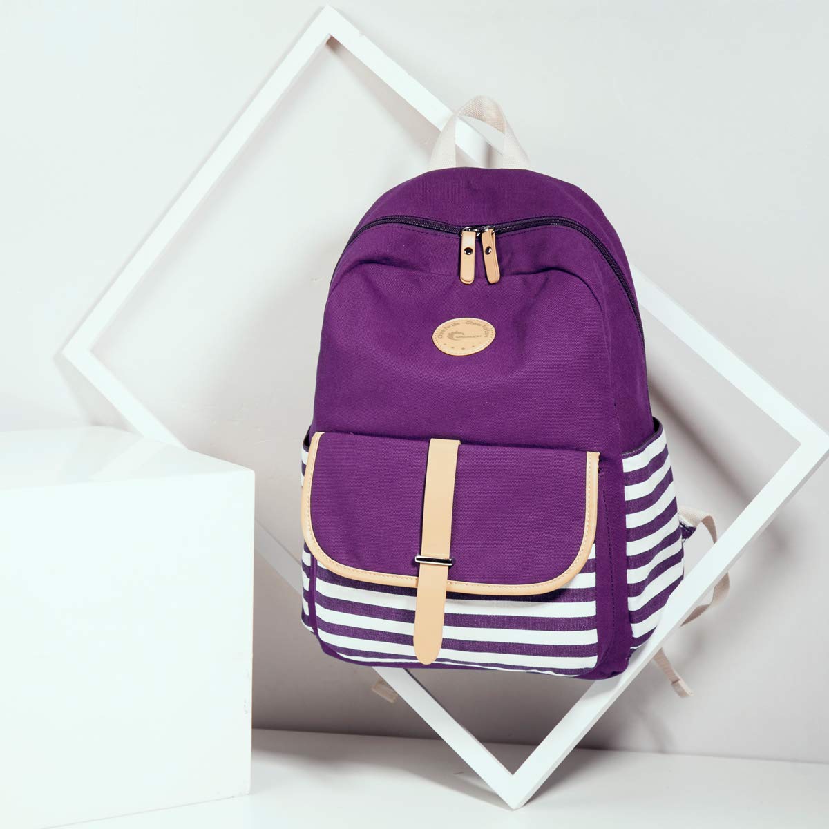 Tache Bleu En Bas Du Dos Adulte Bleu CHEREEKI Sac à Dos Scolaire Cartable Teenager Adultes Portable