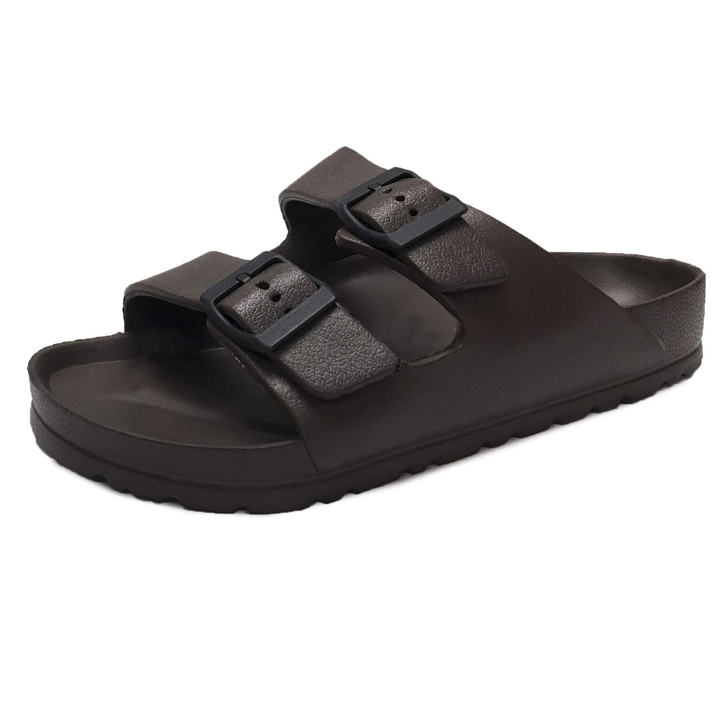 rubber double buckle sandals