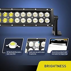 Nilight 42Inch 240W Curved Led Light Bar Spot Flood