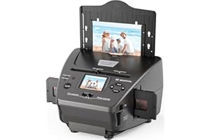 DIGITCONVERT Photo Slide Negative Scanner Scan 4x6, 5x7 Photos, Converts 35mm/135 Slides &Film Negatives to Digital, 2.4" LCD Screen, 4GB SD Card Included