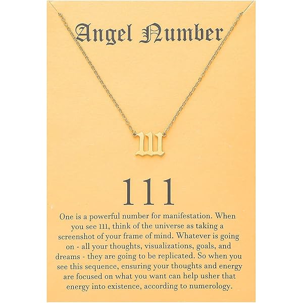 Amazon.com: COLORFUL BLING Angel Number Necklace Numerology