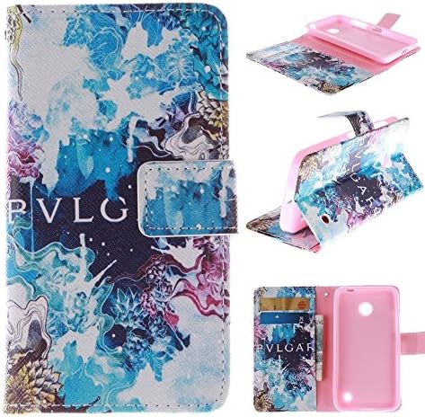635 Case Nokia 635 Case Nokia 635 Kickstand Case,Bat King Beautiful Blue Clouds Pattern Premium Leather Wallet Flip Kicstand Case Cover With Magnetic Closure For Nokia Lumia 635