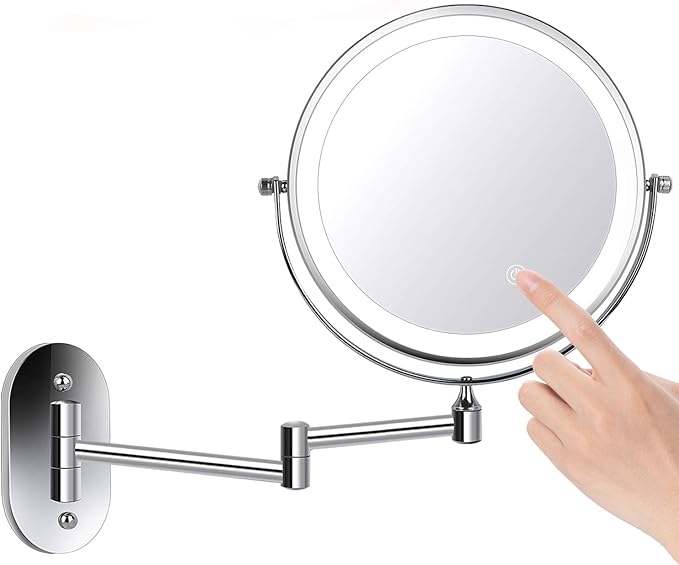 ZEPHBRA Espejo de Maquillaje con Luz LED 1X/5X Aumento Espejos de