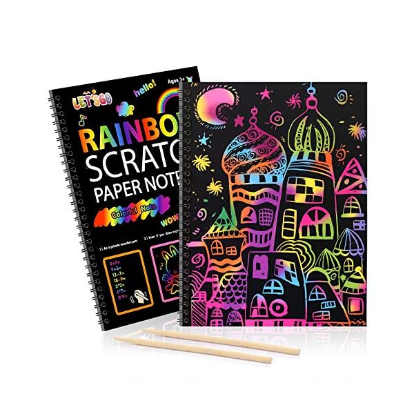 Dreamingbox-2-3-4-5-6-7-8-10-Year-Boys-Girls-Scratch-Arts-and-Crafts-for-Kids-Age-2-10-Stocking-Fillers-Birthday-Gifts-for-2-10-Year-Old-Toys-Xmas-Christmas-Black Dreamingbox 2 3 4 5 6 7 8-10 Year Boys Girls, Scratch Arts and Crafts for Kids Age 2-10 Stocking Fillers Birthday Gifts for 2-10 Year Old Toys Xmas Christmas, Black