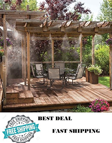 GSMV Outdoor Misting System Patio Mist Cooling Mister Kit Air Cooler Pool Deck 20ft