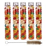 15 Pack 100ml Clear Plastic Test Tubes with Screw