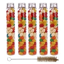 15 Pack 100ml Clear Plastic Test Tubes with Screw