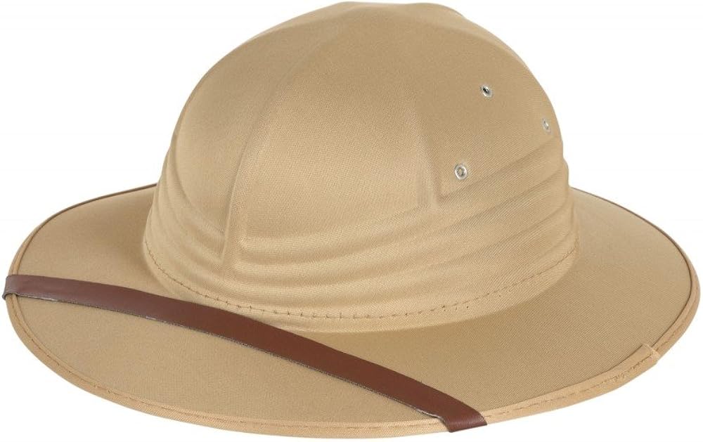 shoperama French Tropical Helmet Beige Safari Hat Jungle Helmet Explorer Colonial Mr, 58-62