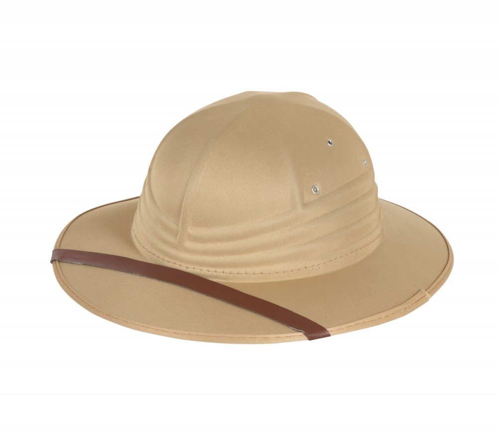 shoperama French Tropical Helmet Beige Safari Hat Jungle Helmet Explorer Colonial Mr