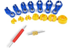 ASUBHA AC Fuel Line Disconnect Tool Set, Fuel Line Removal Tool Includes 1/4, 5/16, 3/8, 1/2, 5/8, 3/4, 7/8Inch Quick Disconnect Tool Kit for Automotive AC Fuel Line and Transmission Oil Cooler