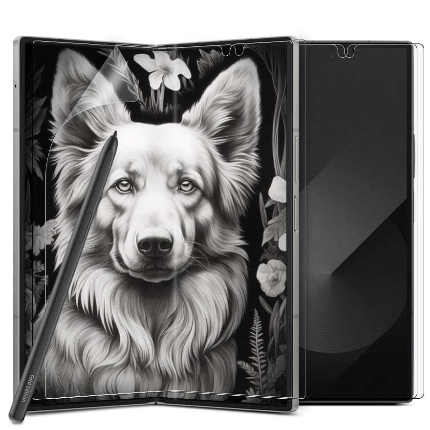 Photo 1 of Diacube 2+2 Paperfeel Screen Protector for Galaxy Z Fold 7 – 2 Pack Inside + 2 Pack Front, Matte Anti-Glare Film with Paper-Like Texture, Anti-Fingerprint, Self-Healing, Easy Install with Jig