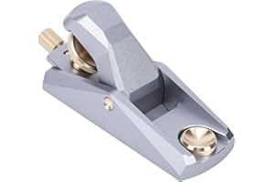 AUNMAS Low Angle Block Plane for Woodworking, Portable Multifunctional Aluminum Alloy Brass 33 Degree Hand Plane for Trimming