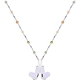 Niltpel Ultra Strong Magnetic Airpod Pro Strap Anti-Lost Cord Sports Lanyard Compatible with Airpods 3rd 2nd Generation Pro 3 2 1 (Colored Flower Glass Rice Bead Chain)