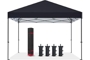 COOSHADE Durable Easy Pop Up Canopy Tent 12x12Ft(Black)