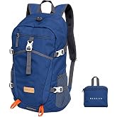 300D Tear Resistant 35L Foldable Backpack Collapsible Hiking Travel Daypack | With Rain Cover, Chest Strap, Washable Fabric, Sturdy SBS Zippers, Light, Multi-Pocket, Packable, Waterproof, For Men &amp; Women