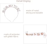 JEOPKO Mummy to Be Sash Rhinestone Tiara Baby Shower Gifts Mum Party Decorations view 4