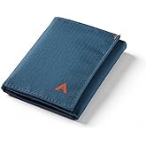 Allett Trifold Wallet, Indigo Blue | Nylon, RFID Blocking | Slim, Minimalist, Water Resistant, Thin, Front Pocket | Holds 2-12 Cards, Flat Bills, Receipts & Coins | For Men & Women