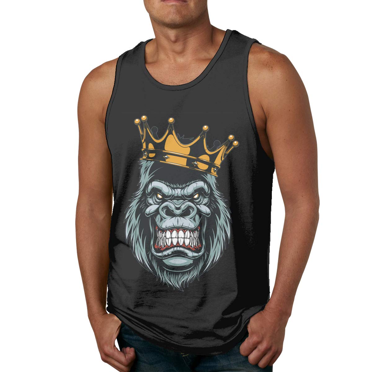 Huiliyuanshiye Custom Cool Ferocious Gorilla Gym Ness S For Man T Shirt