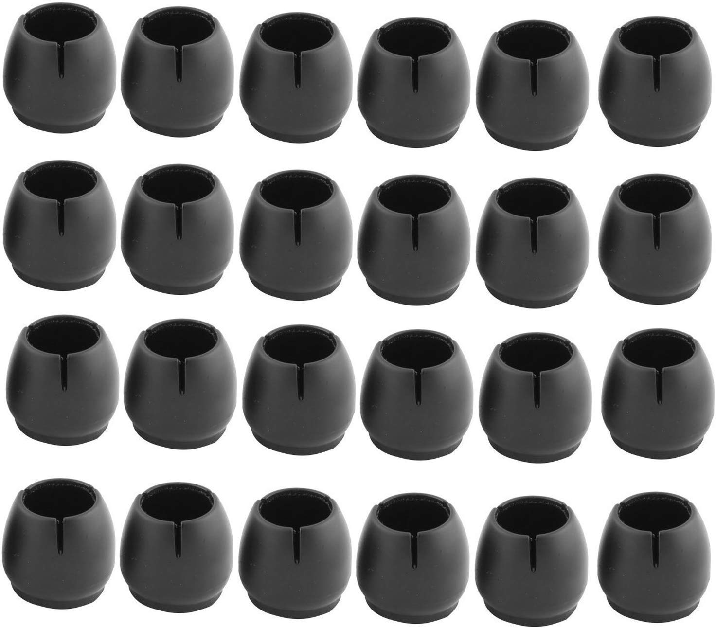 24 Pcs Silicone Chair Leg Caps Floor Protector Round Square Furniture Feet Covers