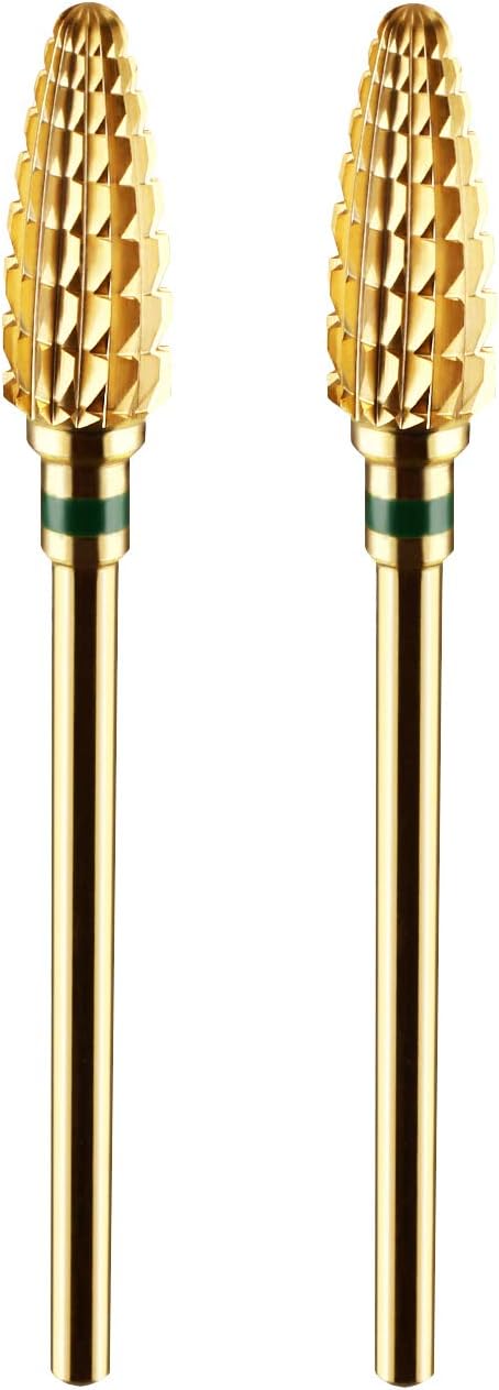 JCMaster 2Pcs Nail Drill Bit for Removing Acrylic Nails, Gel Nails and Thinning Nails - 3/32'' Universal Size, Durable, Great Cutting Ability, Tungsten Steel Nail Cutter Bit for Manicure Pedicure