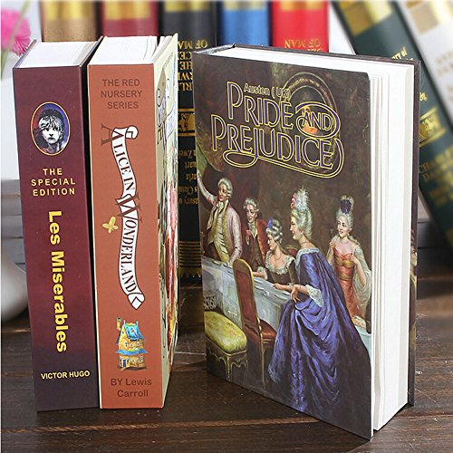 Hidden Safe Box Dictionary Secret Paper Book Cash Money Jewellery Lock Storage Container With Password/key (Pride and Prejudice---key open)