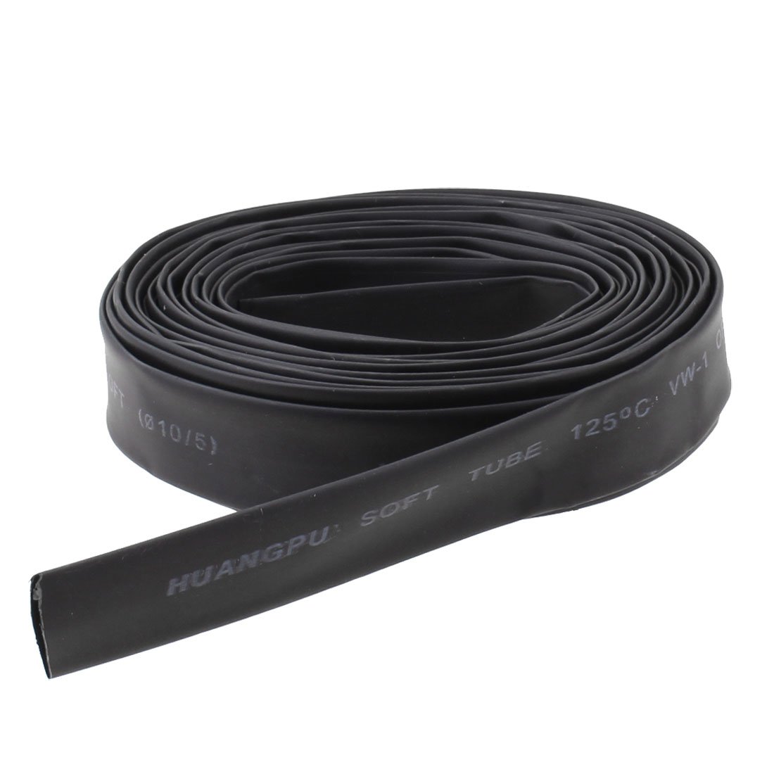 sourcingmap Black 10mm Dia 2:1 Heat Shrink Tubing Shrinkable Tube Wire Wrap 5M