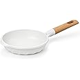 COOKLOVER Nonstick Frying Pan 100% PFOA Free Cookware Induction Skillet Stir Fry Pan 7.9 inch - White