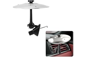 Car Crash Cymbal Drum Air Vent, Mini Compact Drum Cymbals, Silver Car Symbol Drum, Add Fun to Your Drive, Easy Clip-On Instal