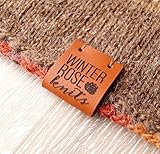 Center fold leather labels Custom folding labels Personalized logo labels Leather labels Branding tags Clothing labels Knitting labels 25 pc