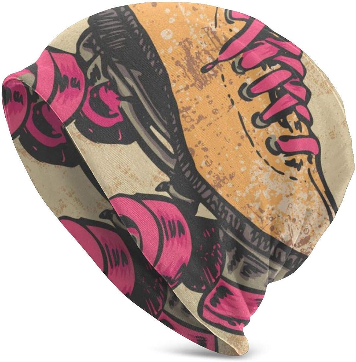 Roller Skate Hat Turban Head Cap Skullies Hat for Men Women Knit Hat