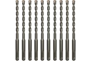 VALYRIANTOOL 10-Pack 3/16 Inch x 6 Inch SDS Plus Rotary Hammer Drill Bits Set, Carbide Tipped for Brick, Masonry, Stone and Concrete (3/16" x 4" x 6")