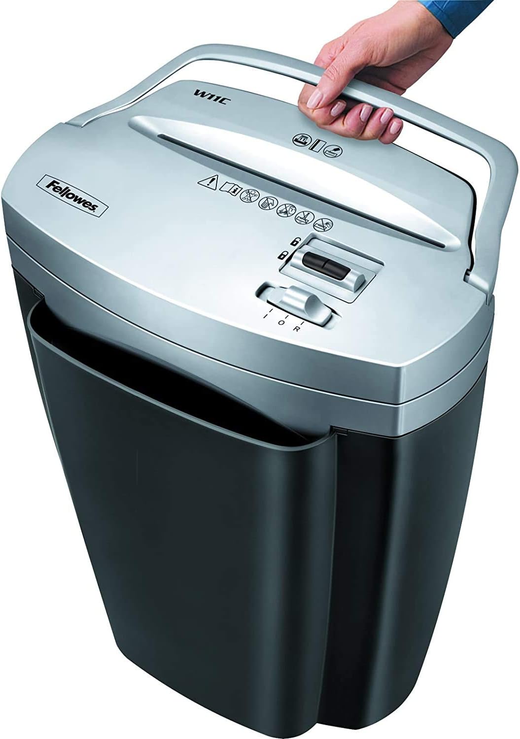 Fellowes Powershred W11C, 11-Sheet Cross-cut Paper and Credit Card Shredder with Safety Lock : Paper Shredders : Electronics