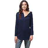 Youdiao Chemo Shirts for Women with Port Access Long Sleeve Side Snaps Dual Zipper for Post Surgery and Dialysis Recovery
