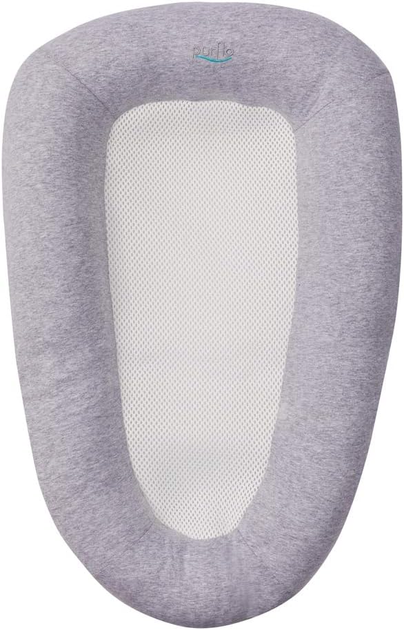 PurFlo Baby Replacement Cover for Newborn Breathable Sleep Nest 0-6M in Marl Grey