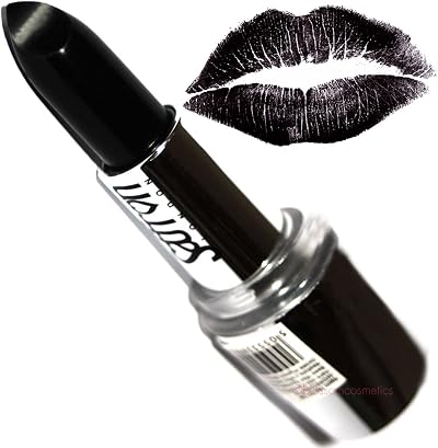 Saffron London Black Lipstick 3.5g Vitamin A C E New Vamp Goth Punk