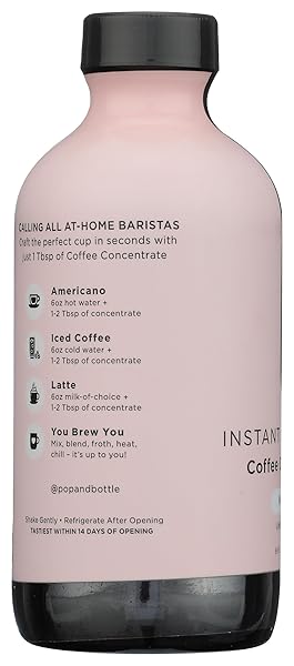 POP AND BOTTLE ORGANIC VANILLA SUPER CONCENTRATE COFFEE, 8 FZ