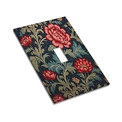 Tewujay Red Floral with Green Blue Leafy 1 Gang