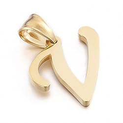 Kalapure Initial Charms Gold Initial Pendant Gold
